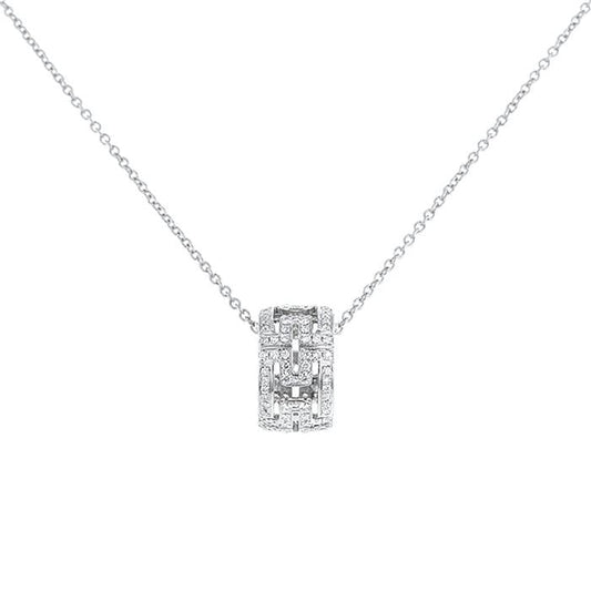 [Glow Muse]PARENTESI NECKLACE SILVER DIAMOND