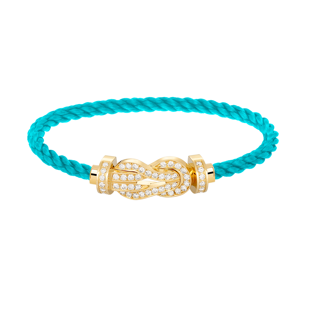 [Glow Muse]CHANCE LARGE 8 FIGURE BUCKLE FULLDIAMOND BRACELET GOLD