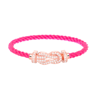 [Glow Muse]CHANCE LARGE 8 FIGURE BUCKLE FULL DIAMOND BRACELET ROSE GOLD
