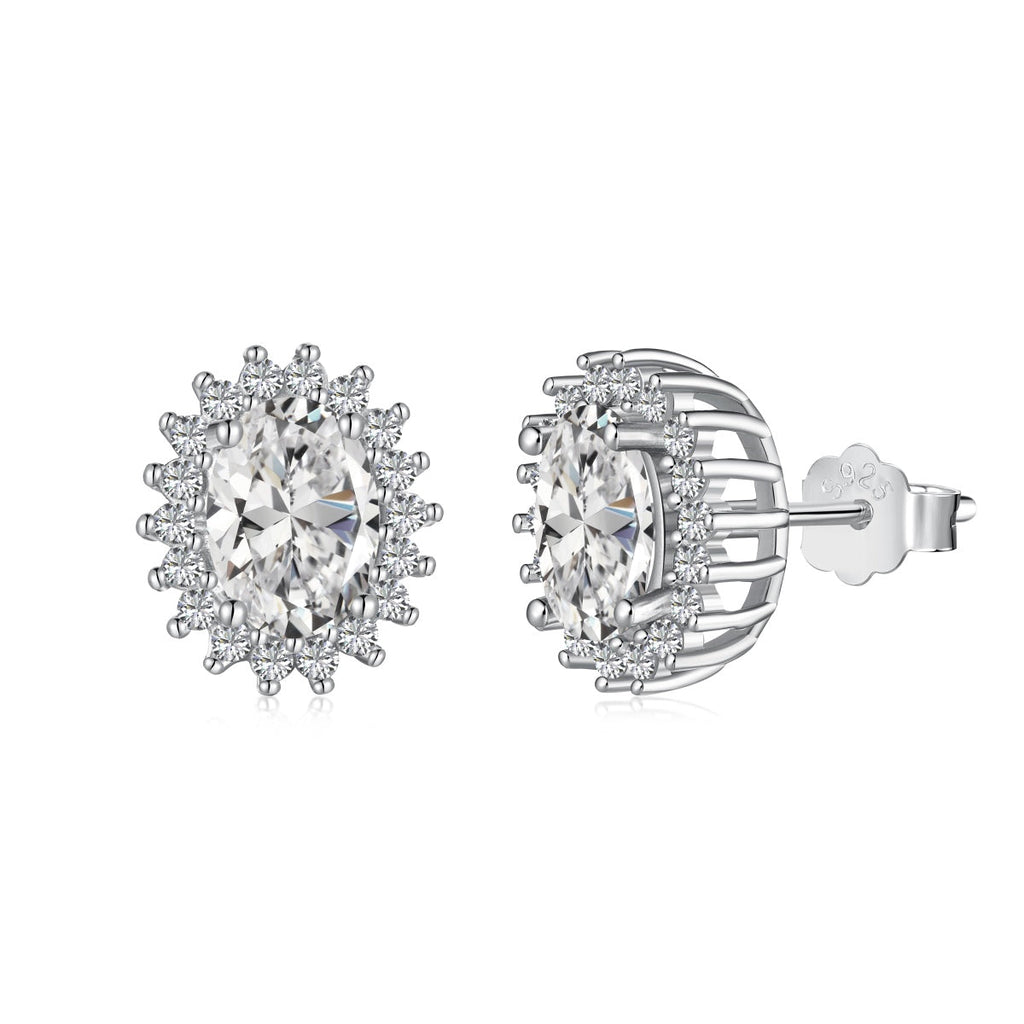 [Tonmkive Jewelry]Delicate Radiant Oval Cut Daily Earrings