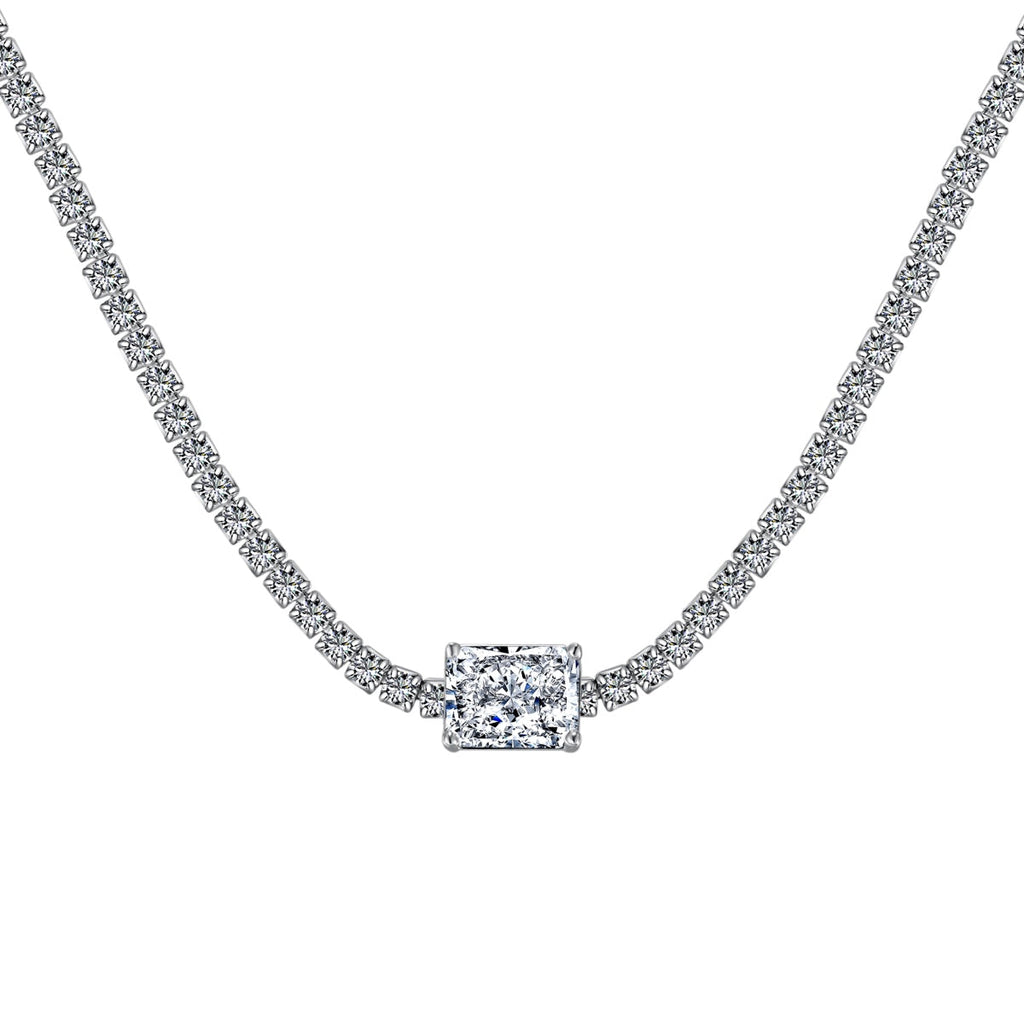 [Tonmkive Jewelry]2.0 carat Ornate Emerald Cut Necklace