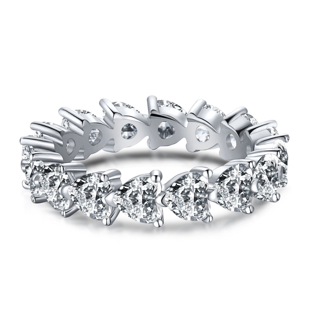[Tonmkive Jewelry]0.25 Carat Radiant Romance Heart Cut Lover Ring