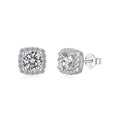 [Tonmkive Jewelry]Classic Round Center Stone Stud Earrings