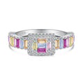 [Tonmkive Jewelry]Exquisite Colorful Radiant Cut Party Ring