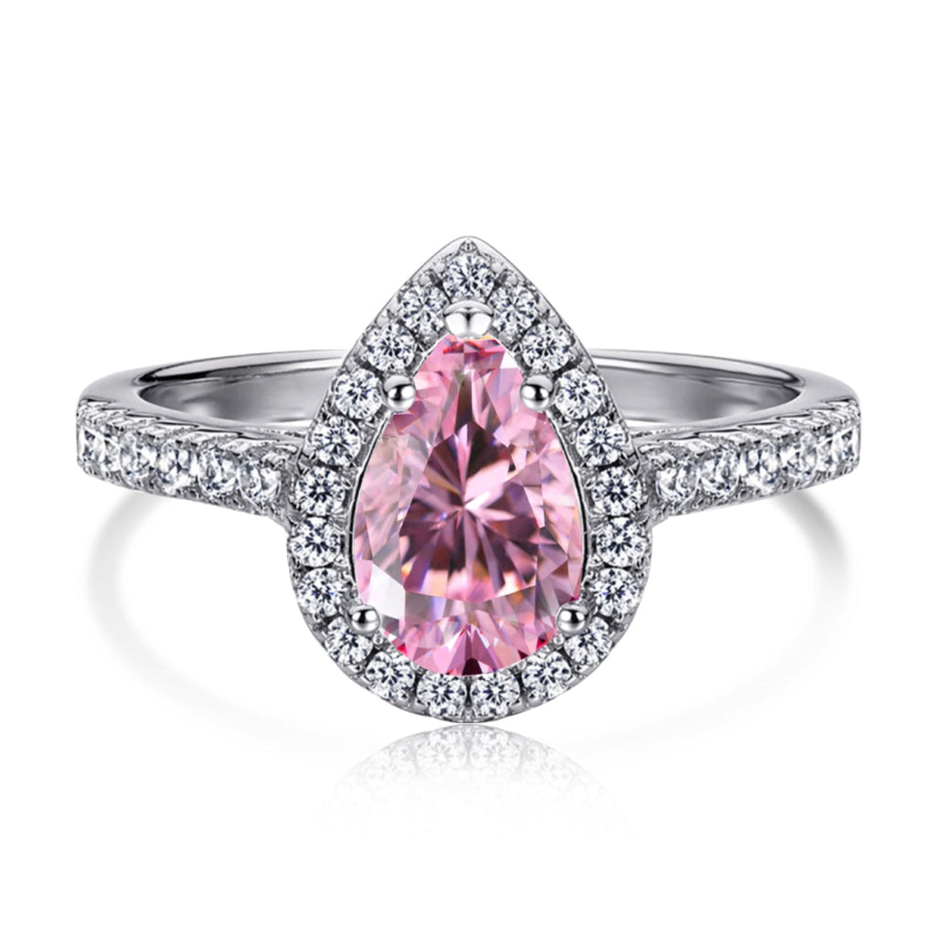 [Tonmkive Jewelry]1.0 Carat Luxurious Resplendent Water Drop Shape Wedding Ring