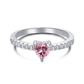 [Tonmkive Jewelry]0.5 Carat CaratEternity Charming Heart Shape Lover Ring
