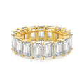 [Tonmkive Jewelry]0.75 Carat Elegant Emerald Cut Tennis Ring