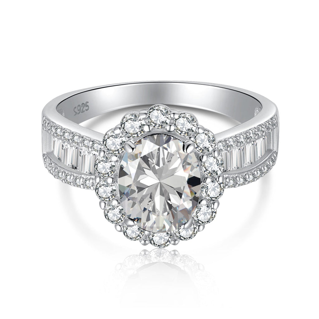 [Tonmkive Jewelry]1.5 Carat Dazzling Charming Oval Cut Banquet Ring