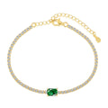 [Tonmkive Jewelry]1.0 Carat Unique Emerald Cut Banquet Bracelet