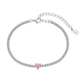 [Tonmkive Jewelry]0.5 Carat Elegant Romantic Heart Shape Lover Bracelet