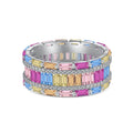 [Tonmkive Jewelry]Dazzling Colorful Radiant Cut Party Ring
