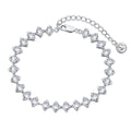 [Tonmkive Jewelry]0.5 Carat Ornate Princess Cut Daily Bracelet