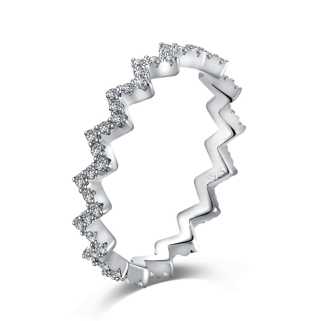 [Tonmkive Jewelry]Delicate Enchanting Wave Shape Daily Ring
