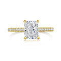 [Tonmkive Jewelry]2.0 Carat Dazzling Sparkling Radiant Cut Party Ring