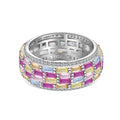 [Tonmkive Jewelry]Radiant Colorful Radiant Cut Daily Ring