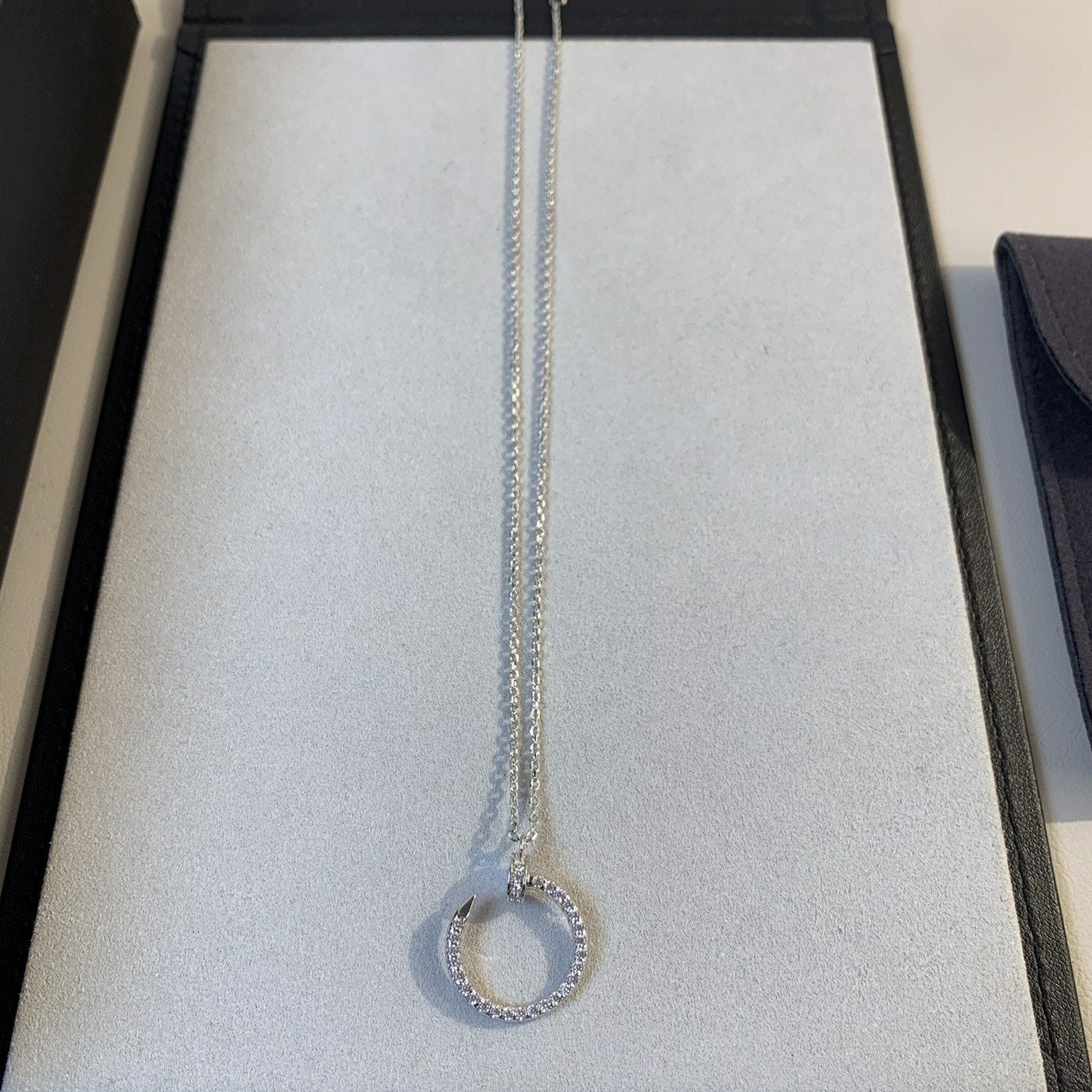 [Glow Muse]JUSTE NECKLACE SILVER DIAMONDS