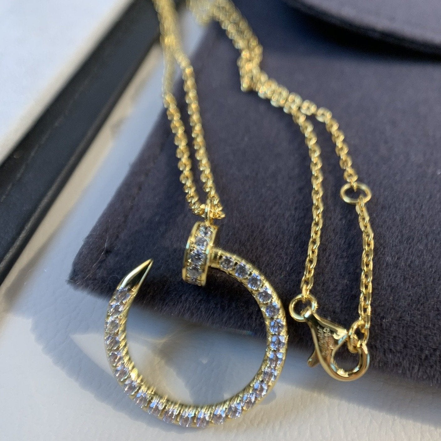 [Glow Muse]JUSTE NECKLACE GOLD DIAMONDS