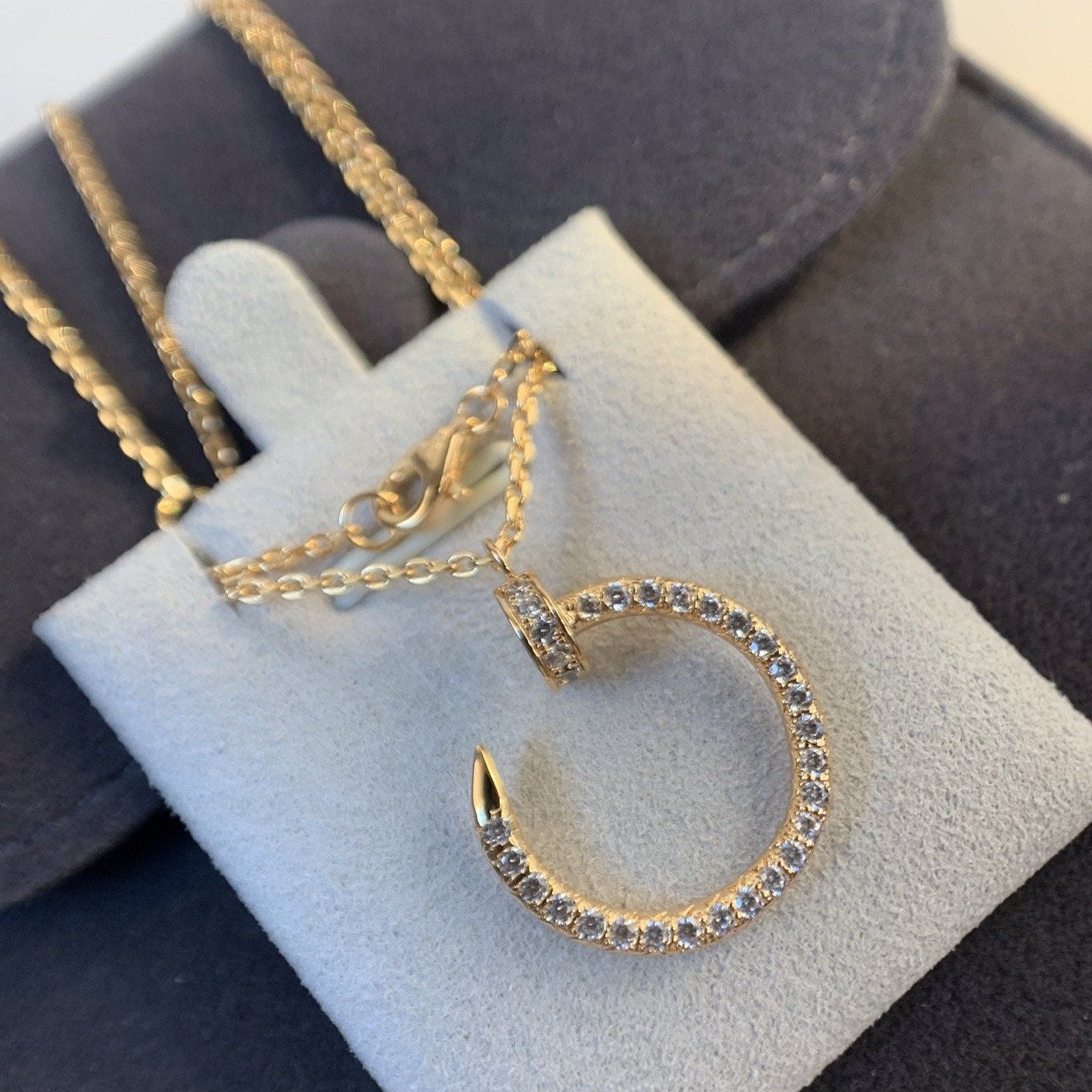 [Glow Muse]JUSTE NECKLACE PINK GOLD DIAMONDS