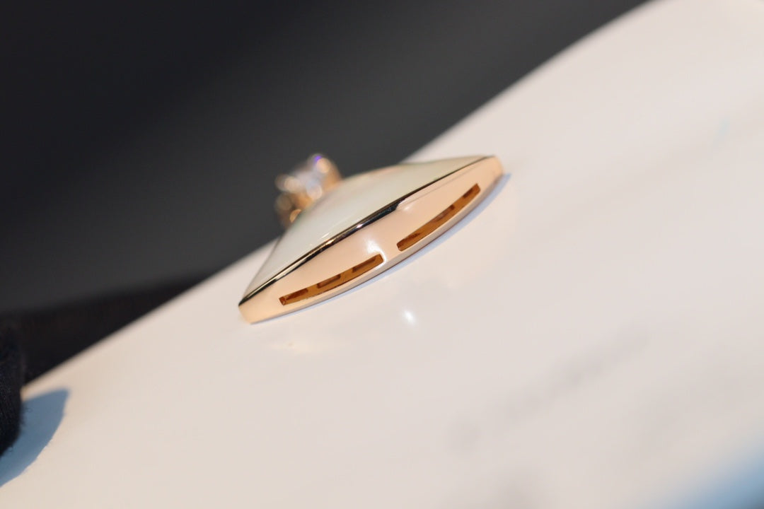 [Glow Muse]DREAM NECKLACE WHITE MOP PINK GOLD 1 DIAMOND