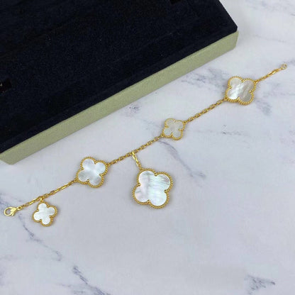 [Glow Muse]MAGIC CLOVER MOP GOLD BRACELET 5 MOTIFS
