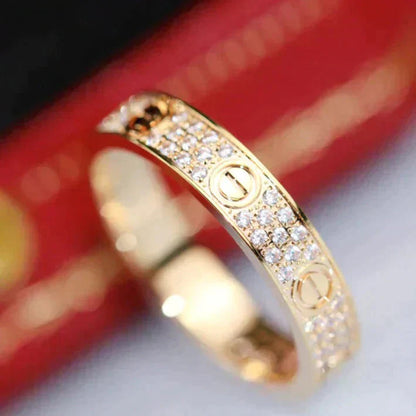 [Glow Muse]LOVE RING 3.6MM DIAMOND PAVED