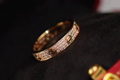 [Glow Muse]LOVE RING 3.6MM DIAMOND PAVED
