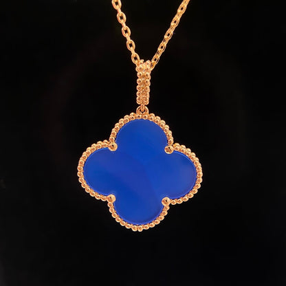 [Glow Muse]CLOVER 25MM NECKLACE TURQUOISE ROSE GOLD