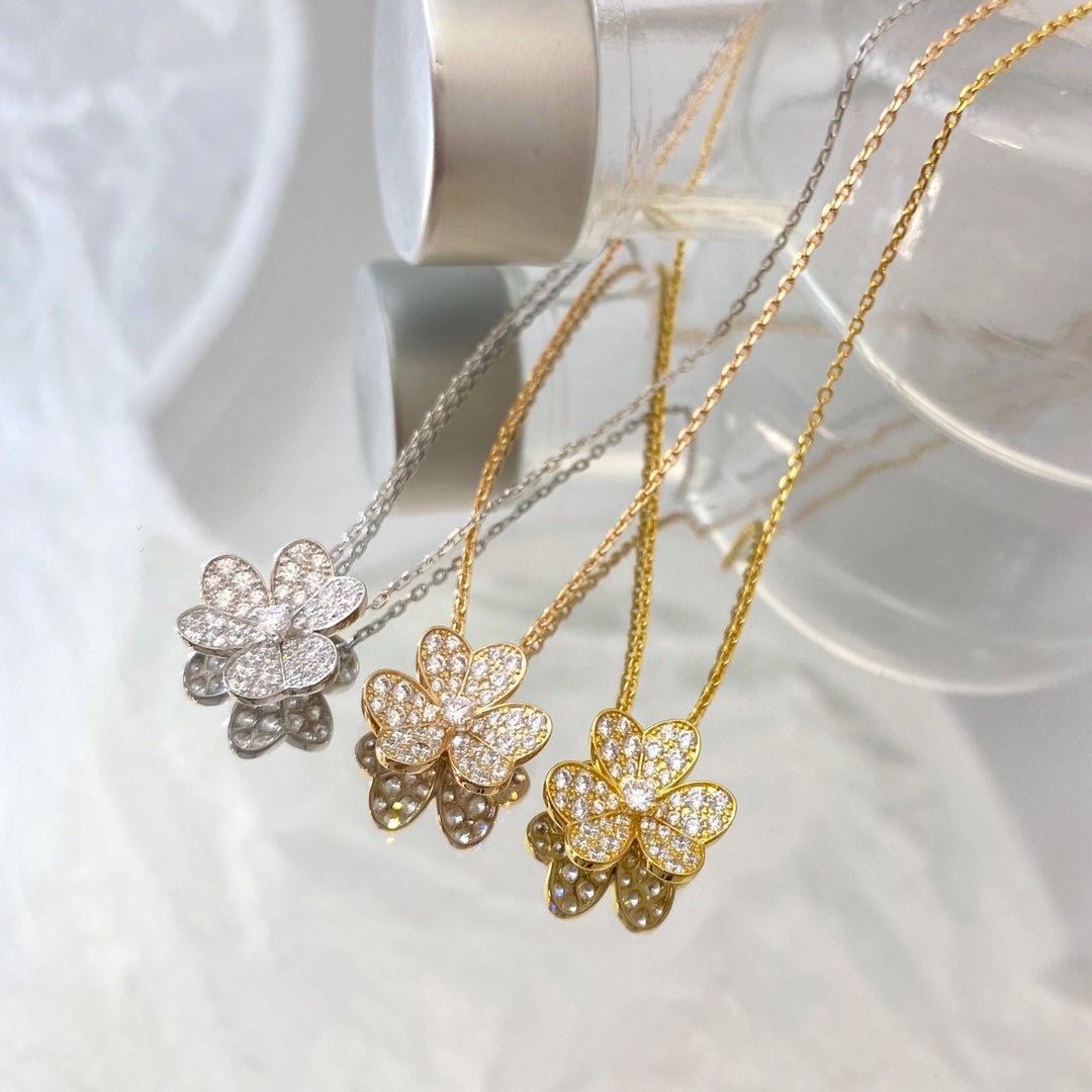 [Glow Muse]FLOWER DIAMOND NECKLACE