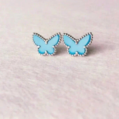 [Glow Muse]BUTTERFLY TURQUOISE EARRINGS SILVER