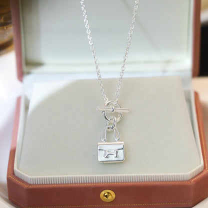 [Glow Muse]POP H PEDANT SILVER NECKLACE