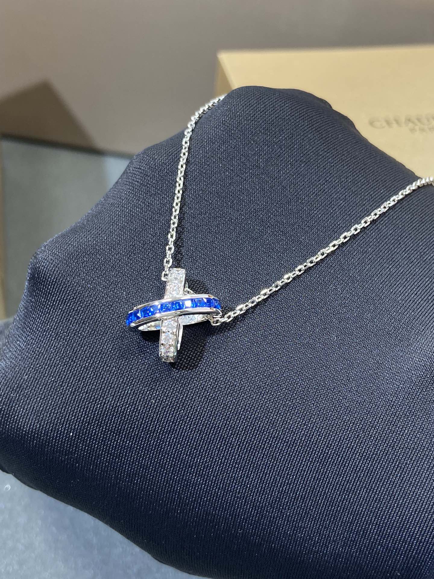 [Glow Muse]LIENS DIAMOND SILVER NECKLACE