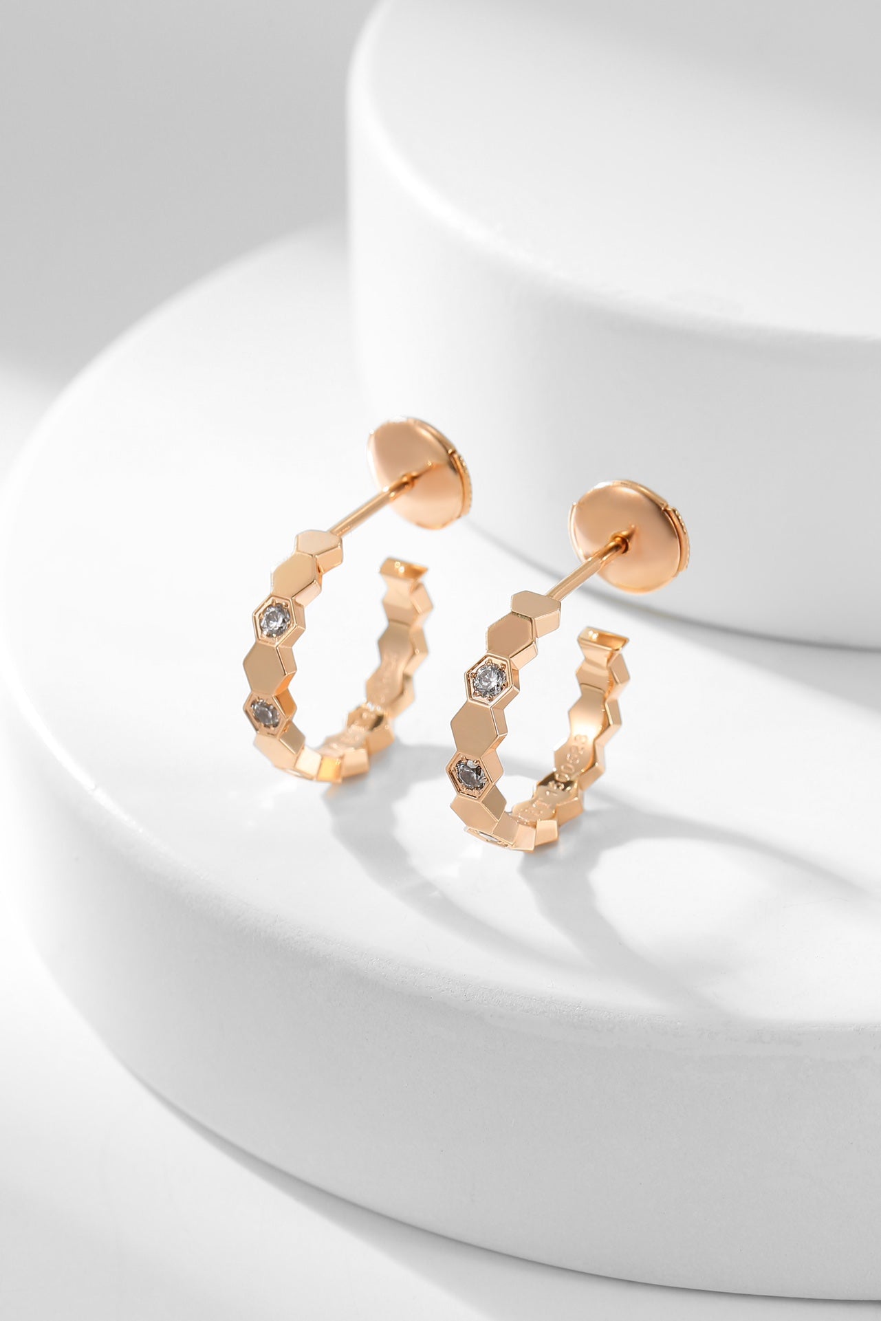 [Glow Muse]BEE LOVE DIAMOND HOOP EARRINGS