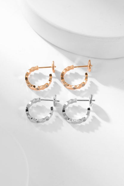 [Glow Muse]BEE LOVE DIAMOND HOOP EARRINGS