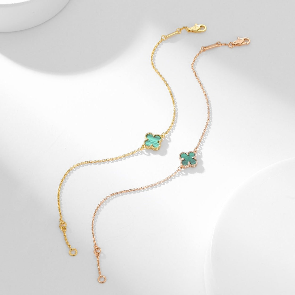[Glow Muse]CLOVER BRACELET MALACHITE 1 MOTIF