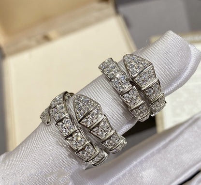 [Glow Muse]SERPENTI RING SILVER DIAMOND PAVED