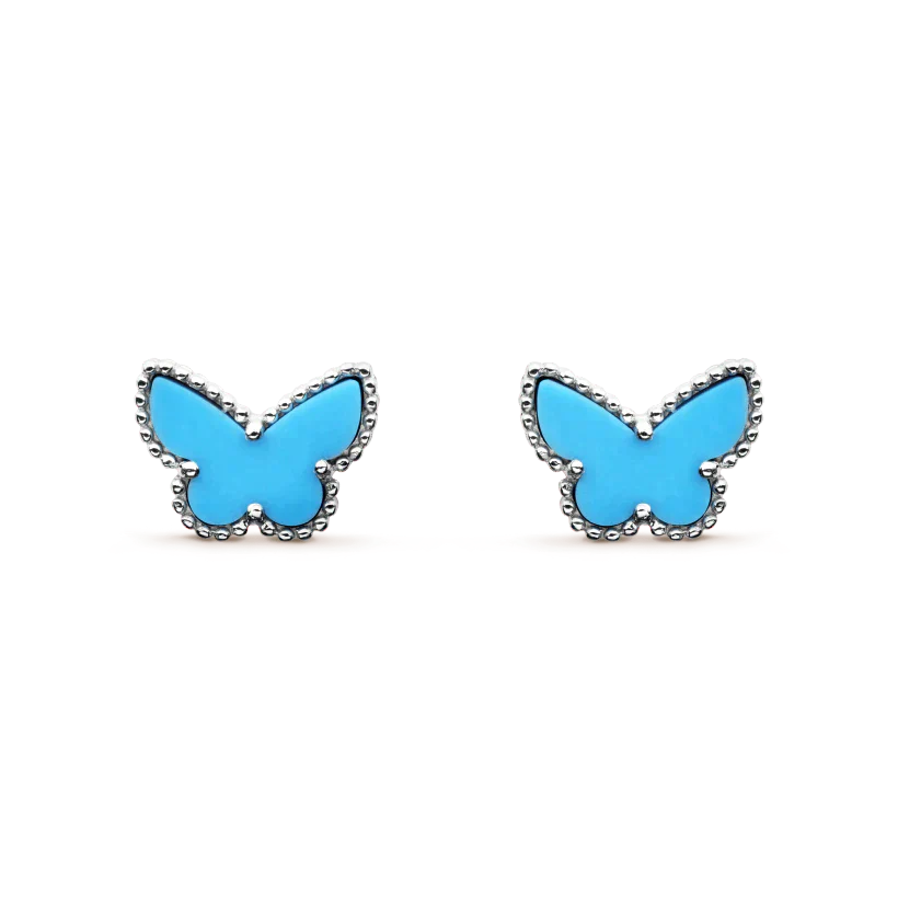 [Glow Muse]BUTTERFLY TURQUOISE EARRINGS SILVER