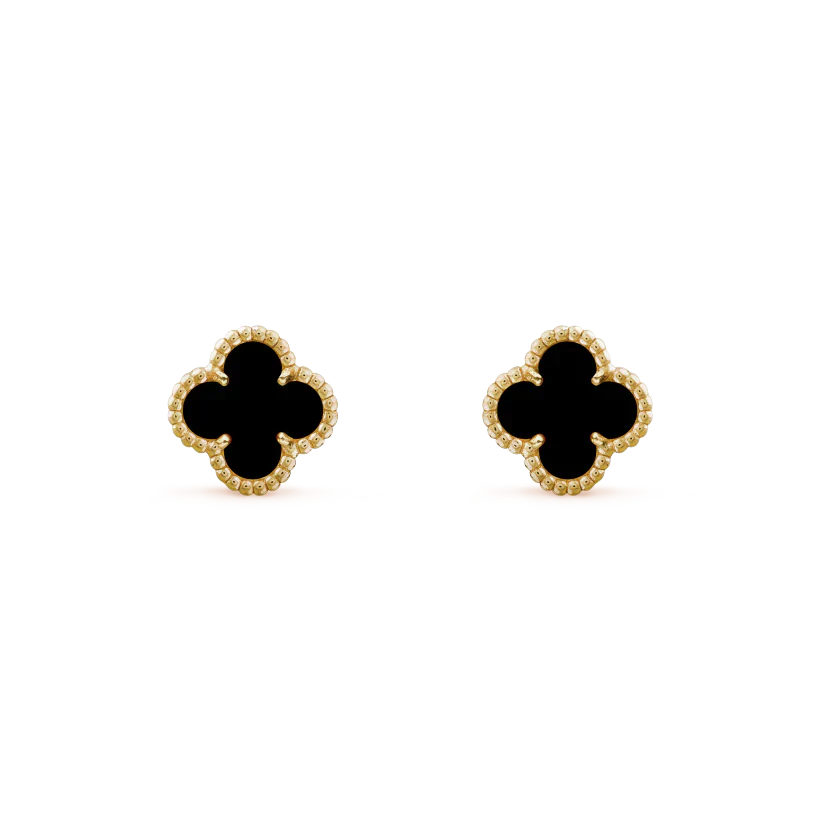 [Glow Muse]CLOVER MINI 9.5MM BLACK MOP EARRINGS