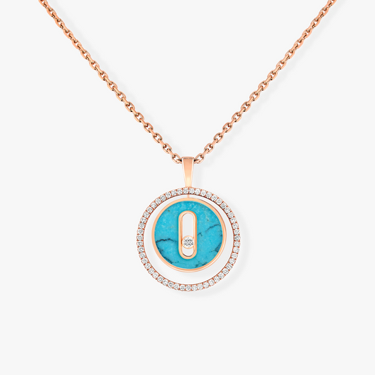 [Glow Muse]Demo MOVE 1 DIAMOND TURQUOISE PINK GOLD DIAMOND NECKLACE