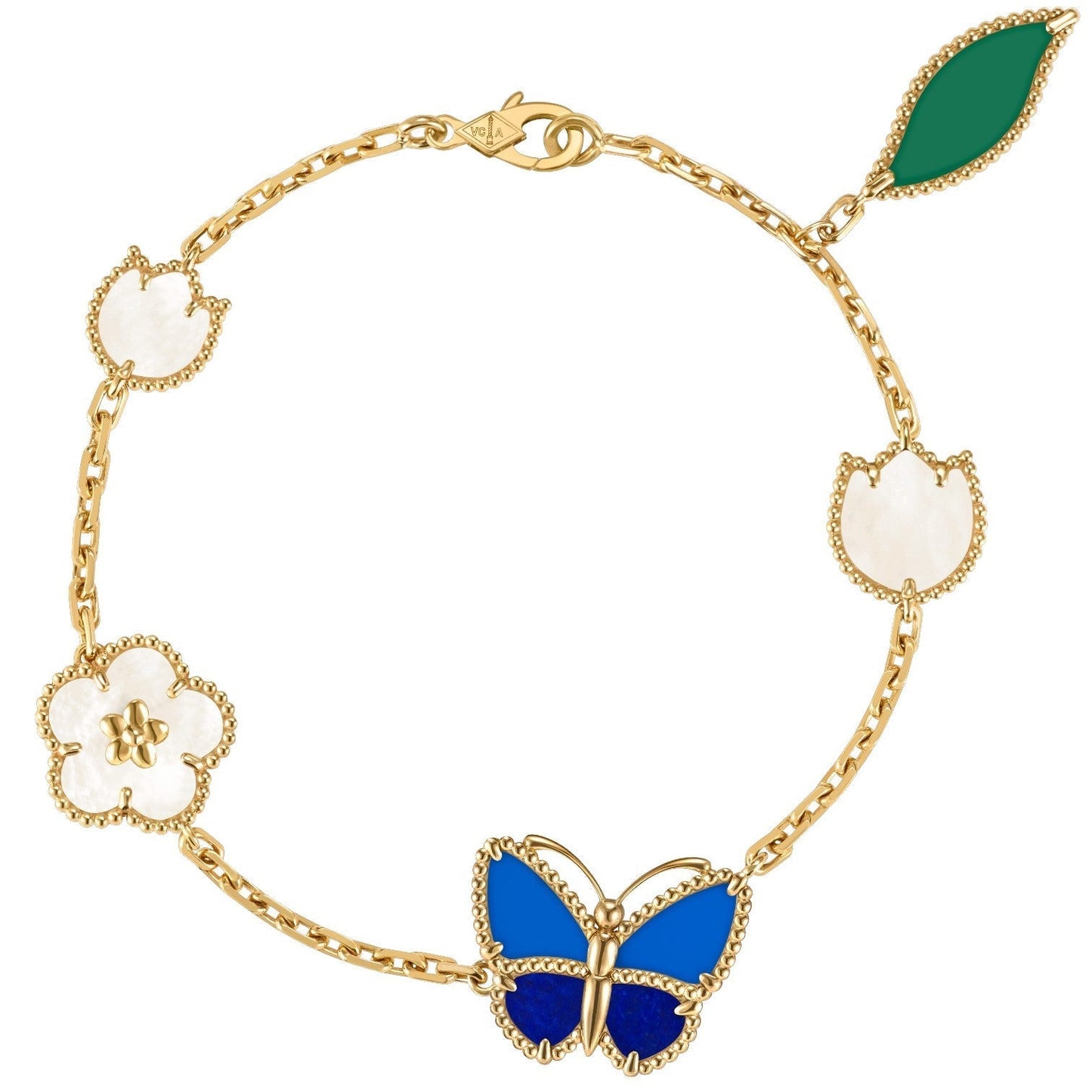 [Glow Muse]LUCKY SPRING BUTTERFLY 5 MOTIF BRACELET