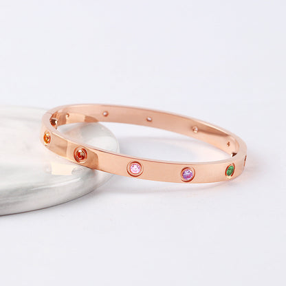 [⭐Glow Muse]2026 NEW 6.1MM COLORED GEMSTONE BRACELET