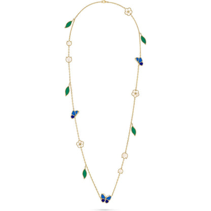 [Glow Muse]LUCKY SPRING BUTTERFLY 15 FLOWER NECKLACE