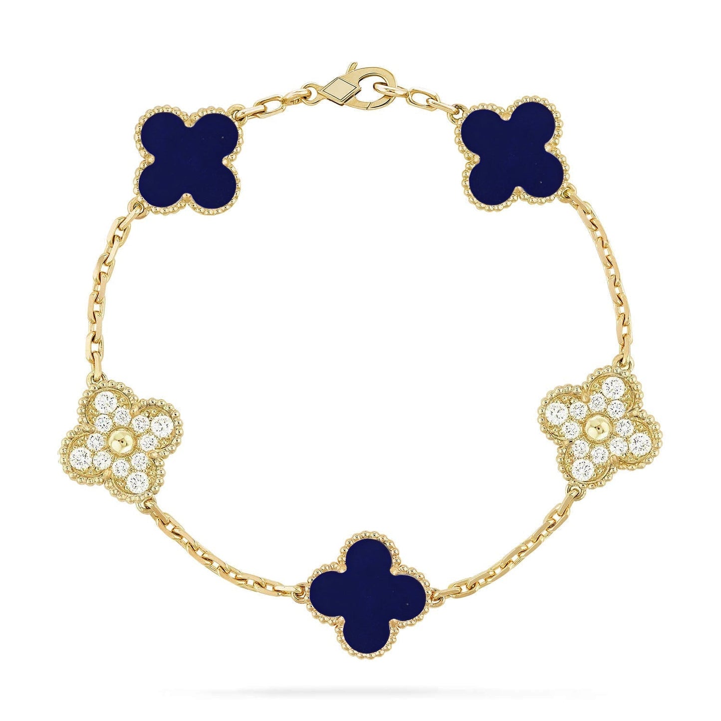 [⭐Glow Muse]CLOVER 5 MOTIF LAPIS LAZULI BRACELET COLLECTION