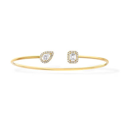 [Glow Muse]JONC FLEX MY TWIN TOI & MOI SILVER DIAMOND BRACELET