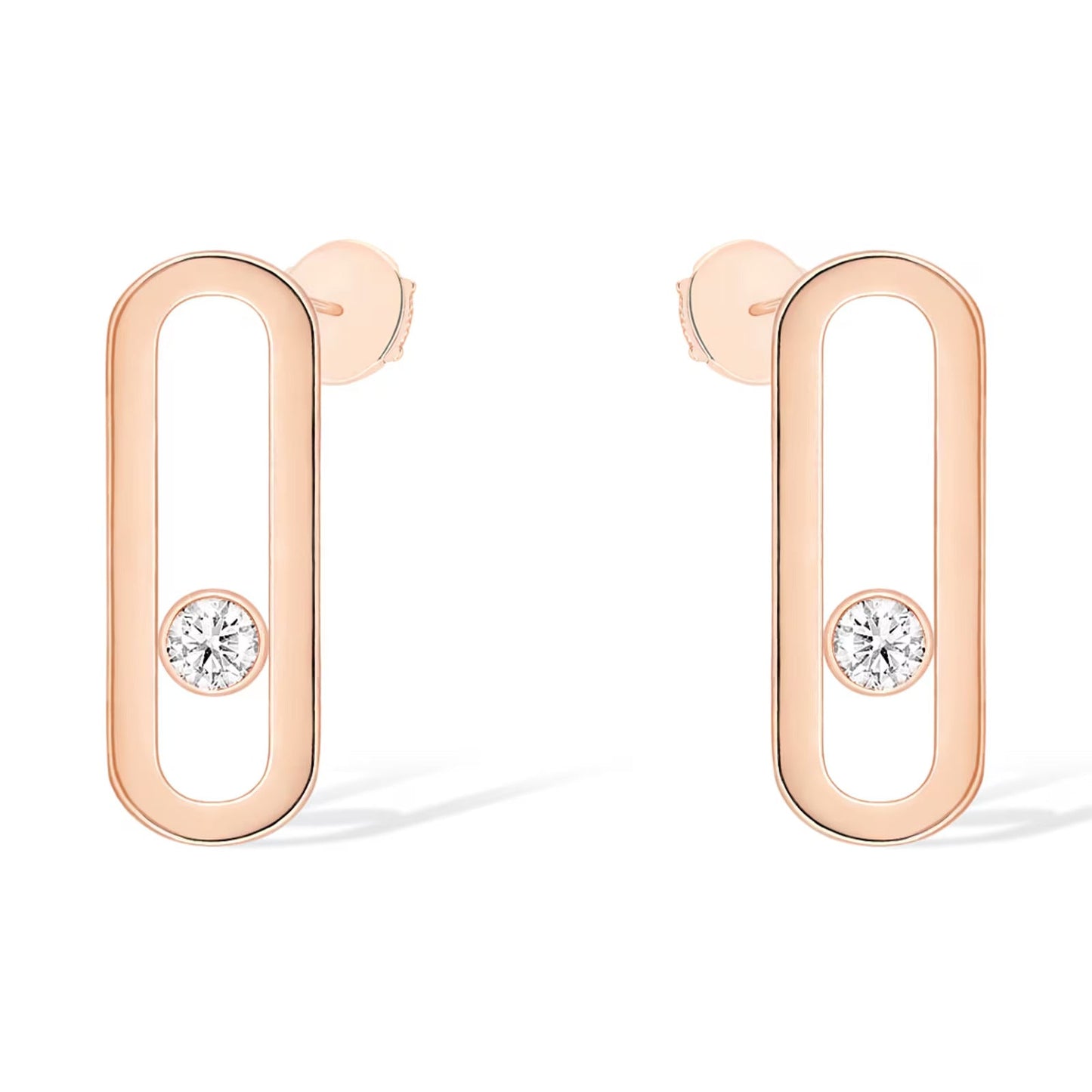 [Glow Muse]MOVE UNO SMALL 1 DIAMOND EARRINGS