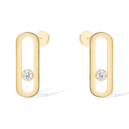 [Glow Muse]MOVE UNO SMALL 1 DIAMOND EARRINGS