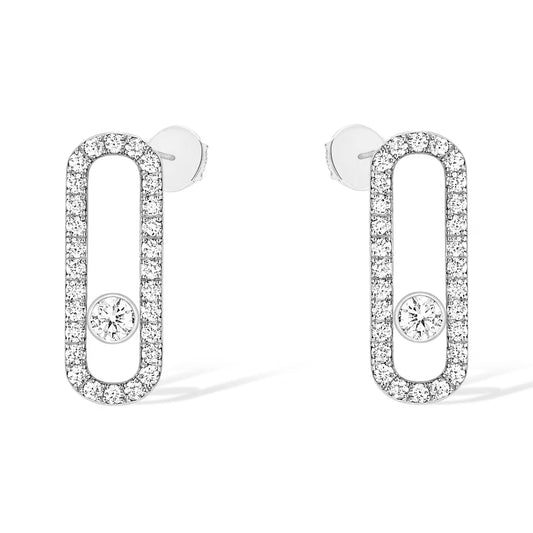 [Glow Muse]MOVE UNO STUD DIAMOND PAVED EARRINGS