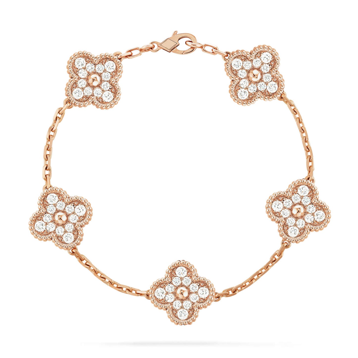 [⭐Glow Muse] CLOVER 5 MOTIF FULL DIAMOND BRACELET COLLECTION