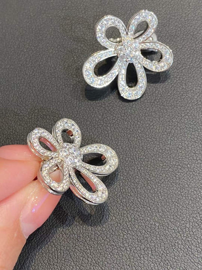 [⭐Glow Muse]FLOWERLACE EARRINGS FULL DIAMONDS