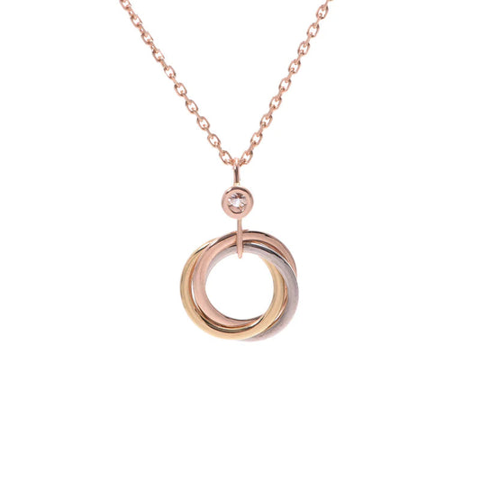 [Glow Muse]TRINITY SILVER GOLD PINK GOLD NECKLACE