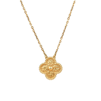 [Glow Muse]CLOVER 15MM  BRONZING NECKLACE
